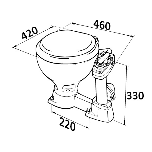 Toaletter manuella RM69 SeaLock Manuelt Toalett Standard bolle 11